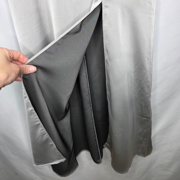 Sincerely Julies Gray/Silver Long Maxi A Line Front Slit Women's Skirt Size S - Picture 6 of 13